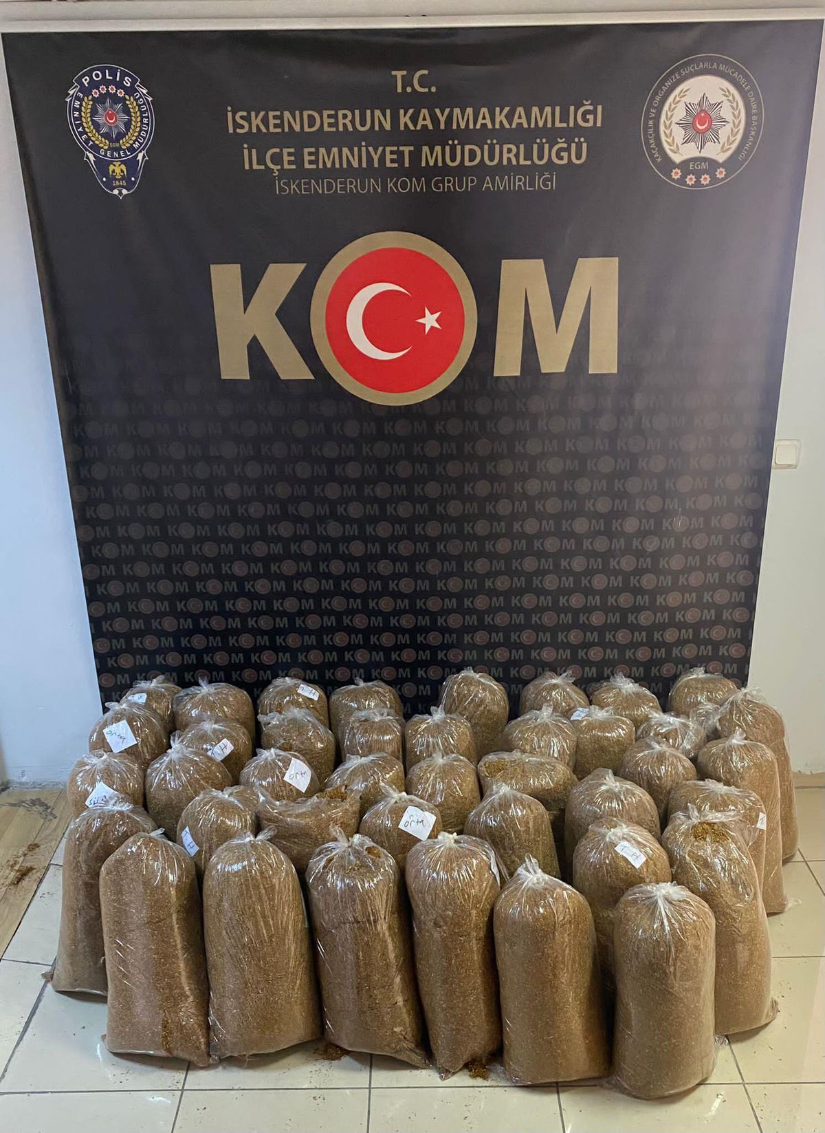 Hatay\'da gümrük kaçağı 435 kilogram tütün ele geçirildi