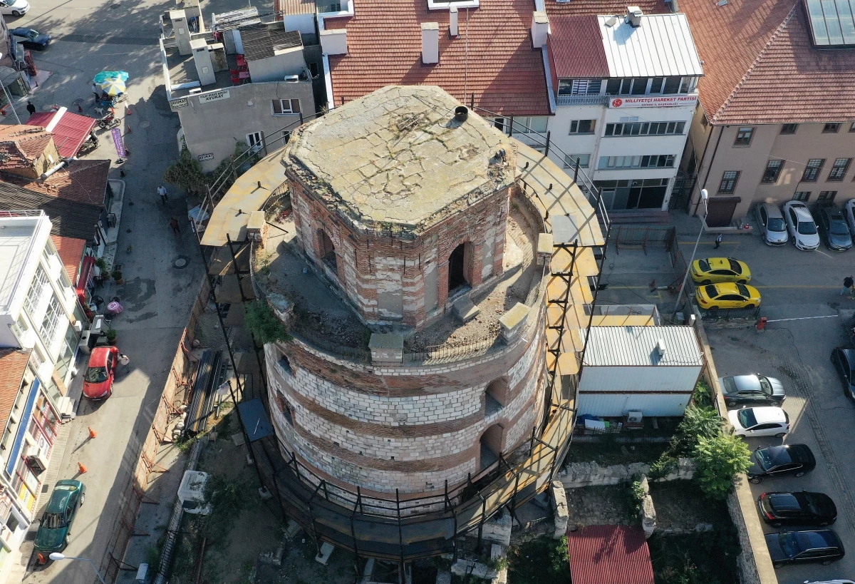Edirne\'deki Makedon Kulesi\'nin dinamitle yıkılan bölümleri restorasyonda tamamlanacak