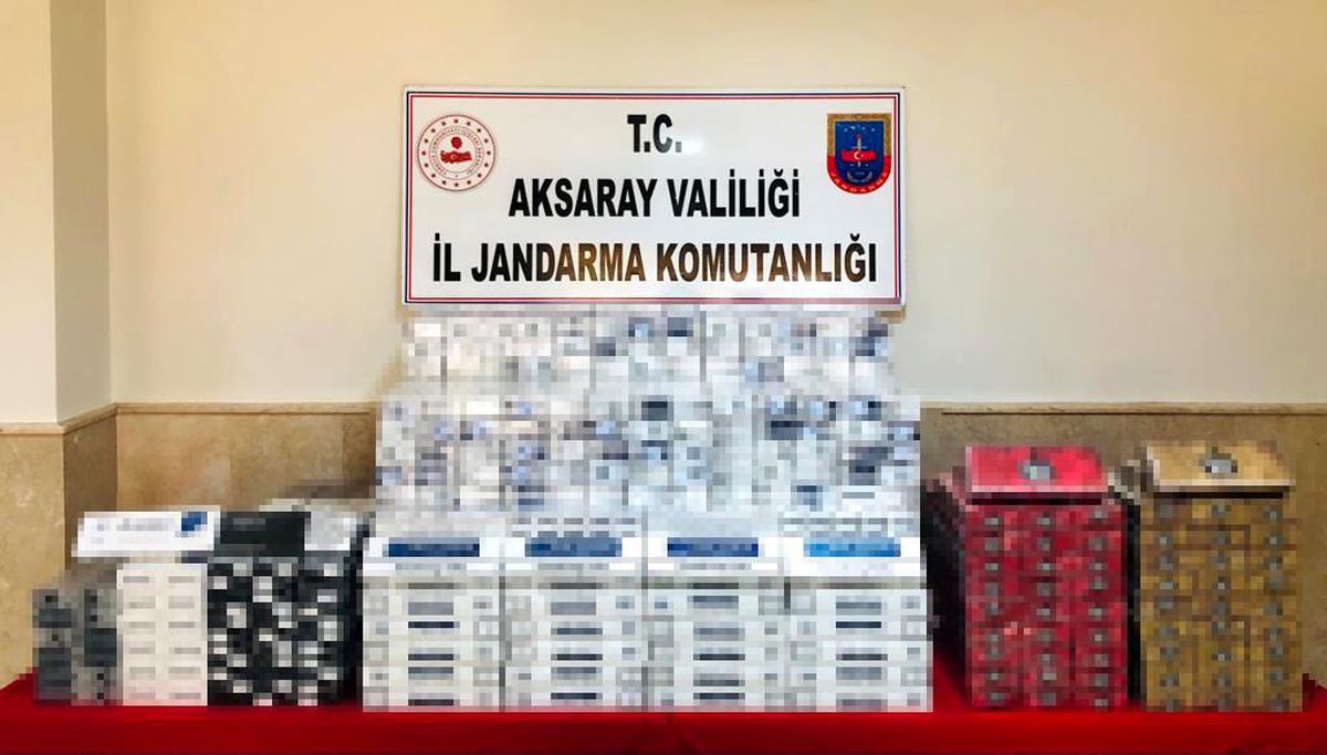Aksaray haberi! Aksaray\'da jandarmadan kaçak sigara operasyonu