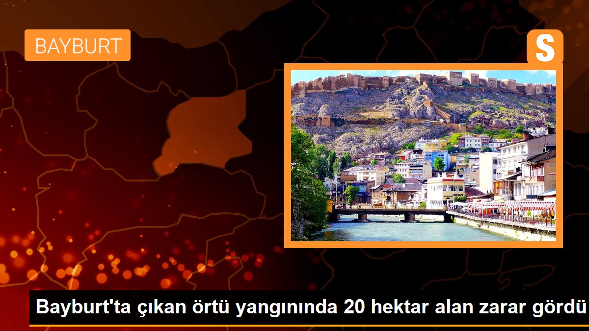Bayburt\'ta çıkan örtü yangınında 20 hektar alan zarar gördü