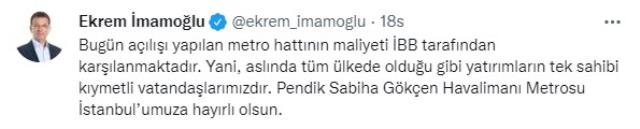 Cumhurbaşkanı Erdoğan'ın 'Biz yaptık' dediği metro hattına İBB tarafından 'M' tabelası asıldı Cumhurbaşkanı Erdoğan'ın 'Biz yaptık' dediği metro hattına İBB tarafından 'M' tabelası asıldı