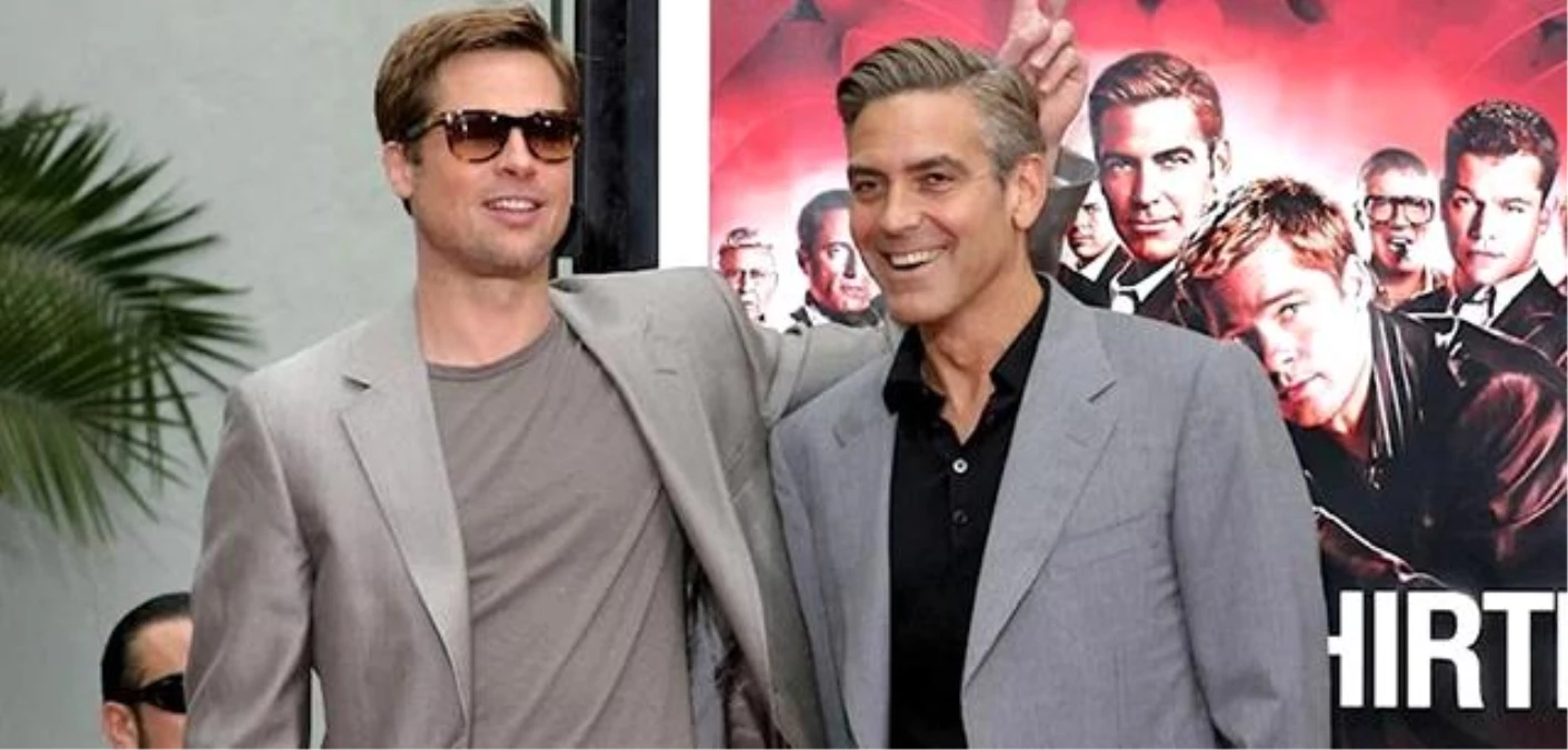 George Clooney - Brad Pitt... ESPRİLİ YAKIŞIKLILIK YARIŞI!