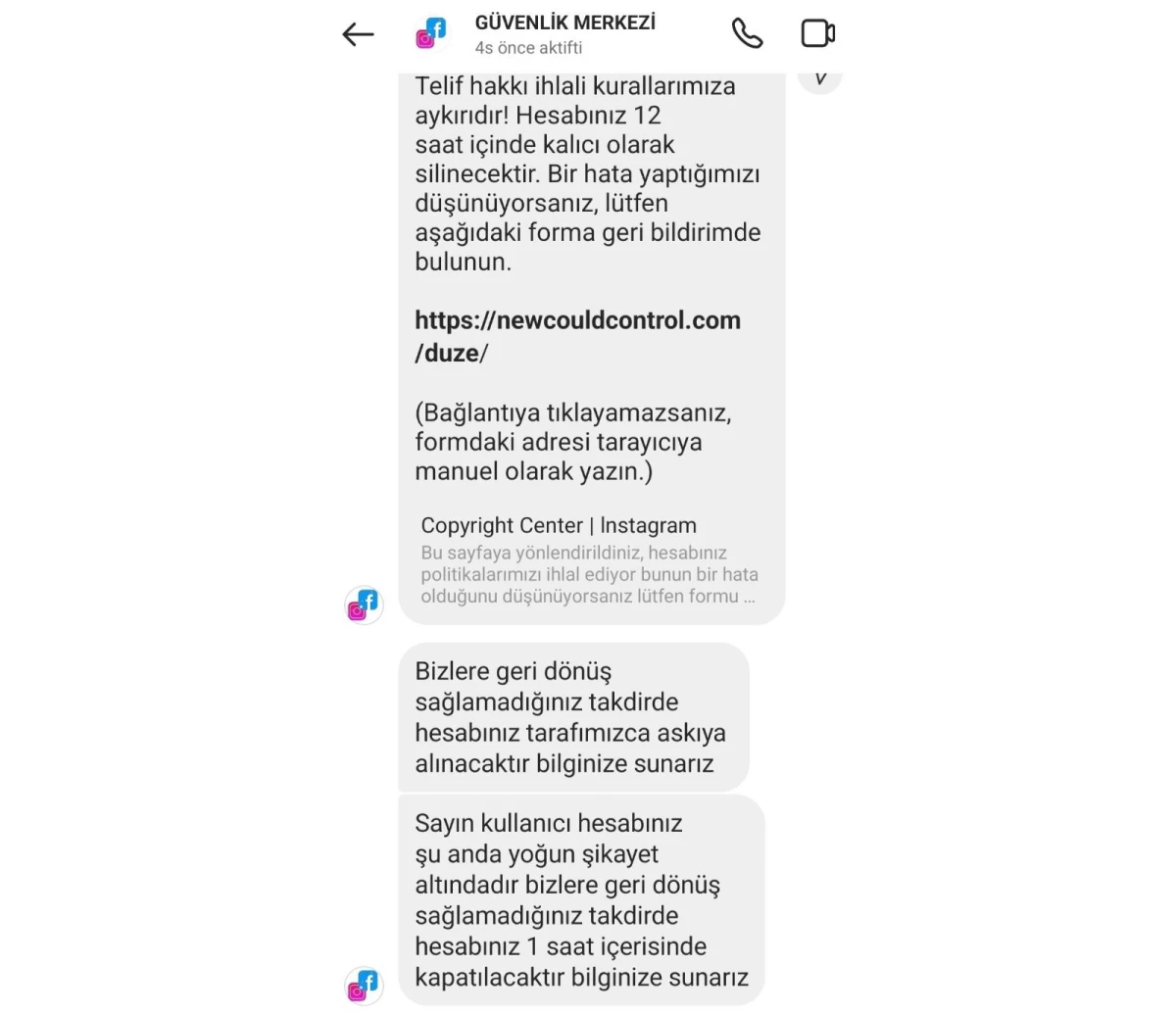 Güvenlik ihlali yaptınız dolandırıcılarına dikkat