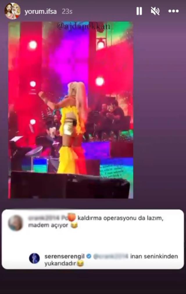 Mini şortla sahneye çıkan Ajda Pekkan frikik verdi, Seren Serengil'in yorumu bomba