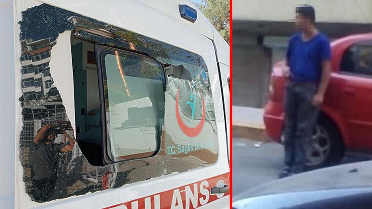 Sağlık görevlisinin kaburgası kırdı! Polis ararken ambulansa saldırdı