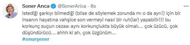 Ünlü isimler, müzisyen Onur Şener'in öldürülmesine sessiz kalmadı: Yazıklar olsun