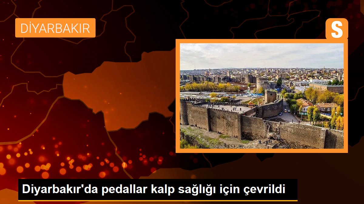 Diyarbakır\'da pedallar kalp sağlığı için çevrildi