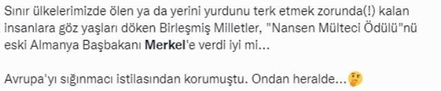 Eski Almanya Başbakanı Merkel'e 'Nansen Mülteci Ödülü'