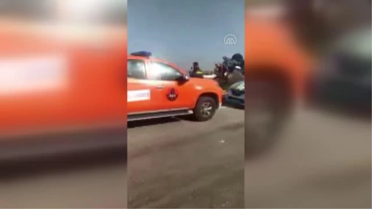 Gaziantep\'te devrilen tırın sürücüsü yaralandı