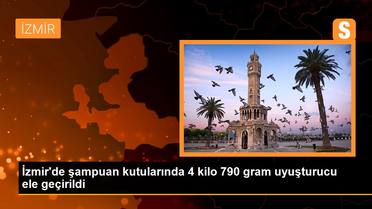 İzmir\'de şampuan kutularında 4 kilo 790 gram uyuşturucu ele geçirildi