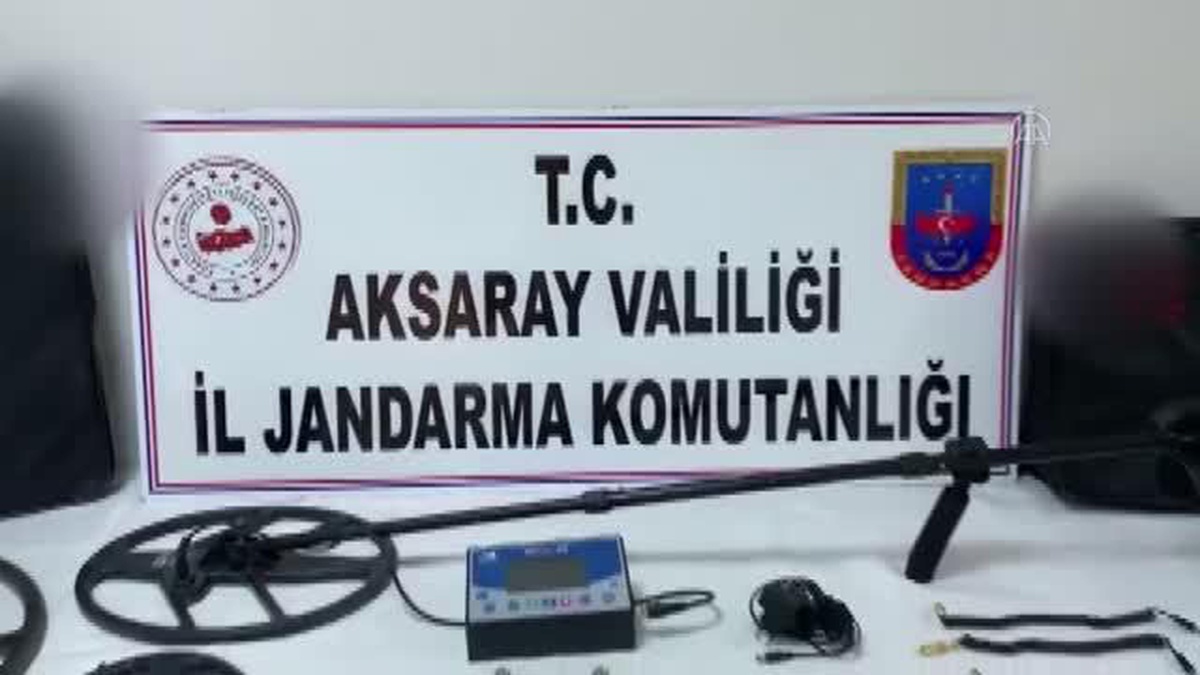 Aksaray\'da kaçak kazı yapan 4 şüpheli suçüstü yakalandı
