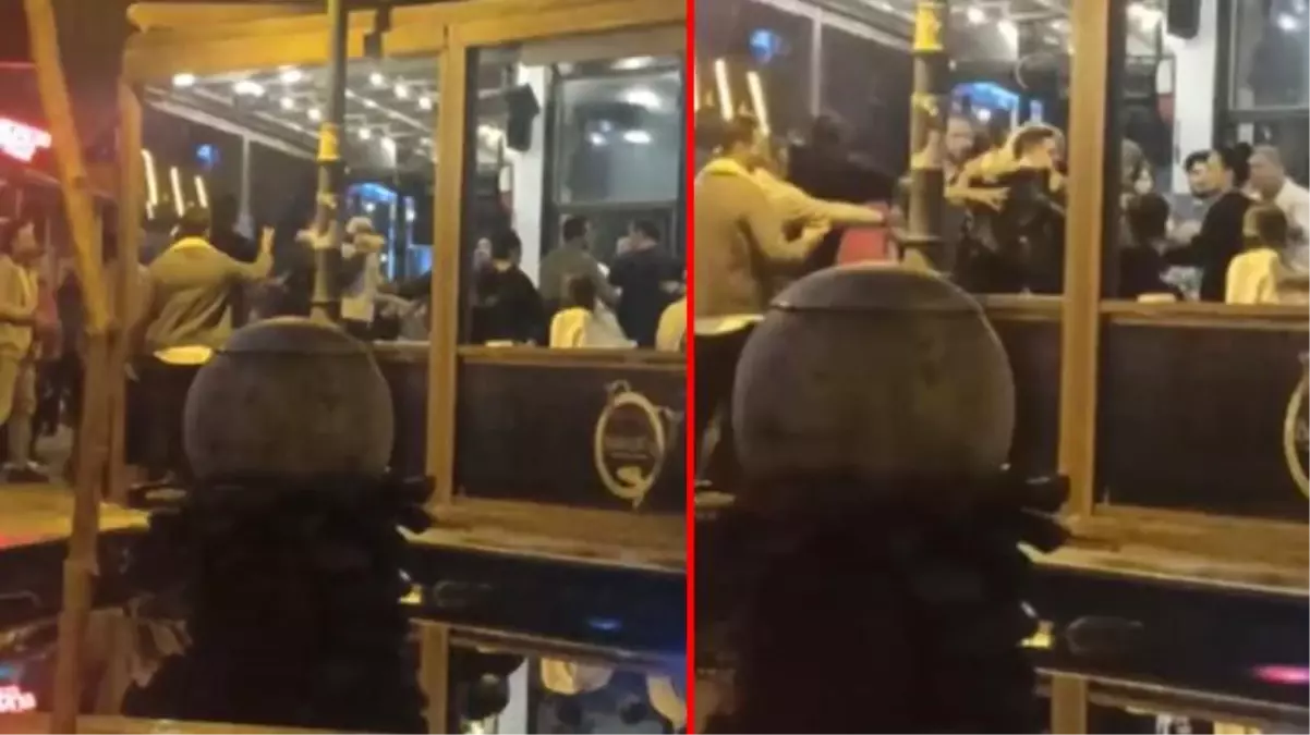 Gençlerin yanındaki kızlara laf atan magandalar tartışma çıkardı