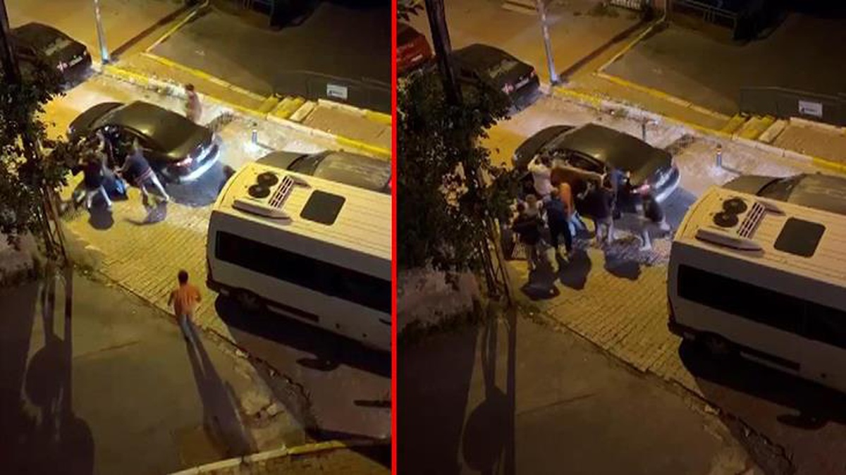 İstanbul\'da 7 kişilik bir grup, yol meselesi yüzünden tartıştıkları şahsı eşinin yanında öldüresiye dövdü