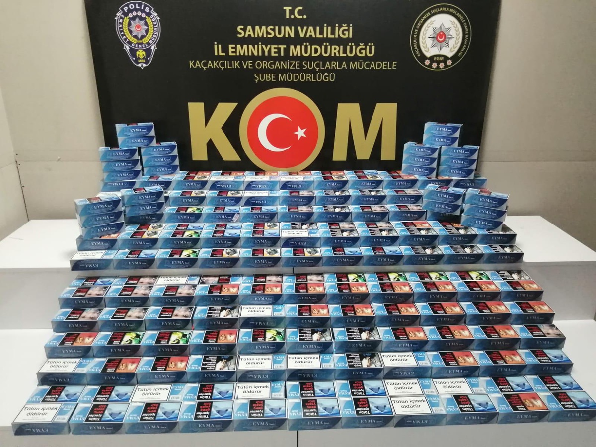 Samsun\'da 100 bin filtreli sigara kağıdı yakalandı