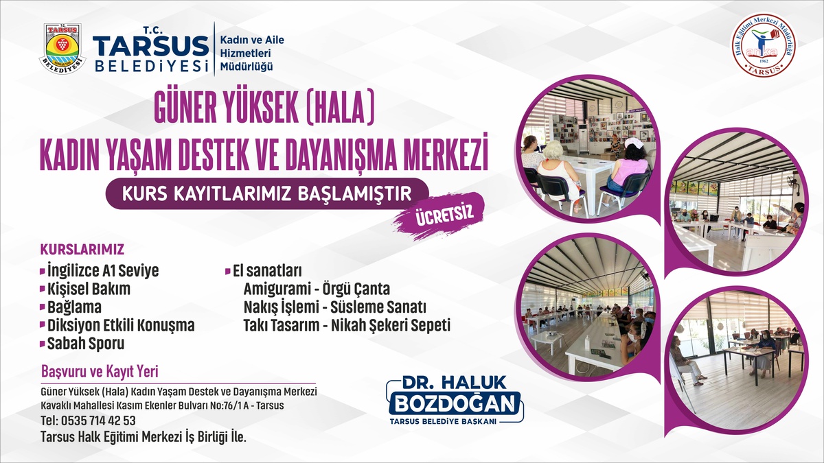 Tarsus Belediyesi\'nin Kadınlara Yönelik Kurslarına Kayıtlar Başladı