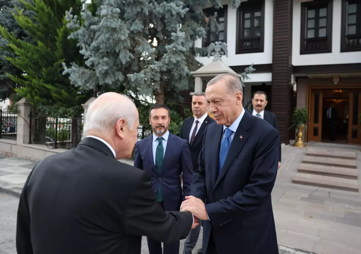 Cumhurbaşkanı Erdoğan, MHP Genel Başkanı Bahçeli ile bir araya geldi