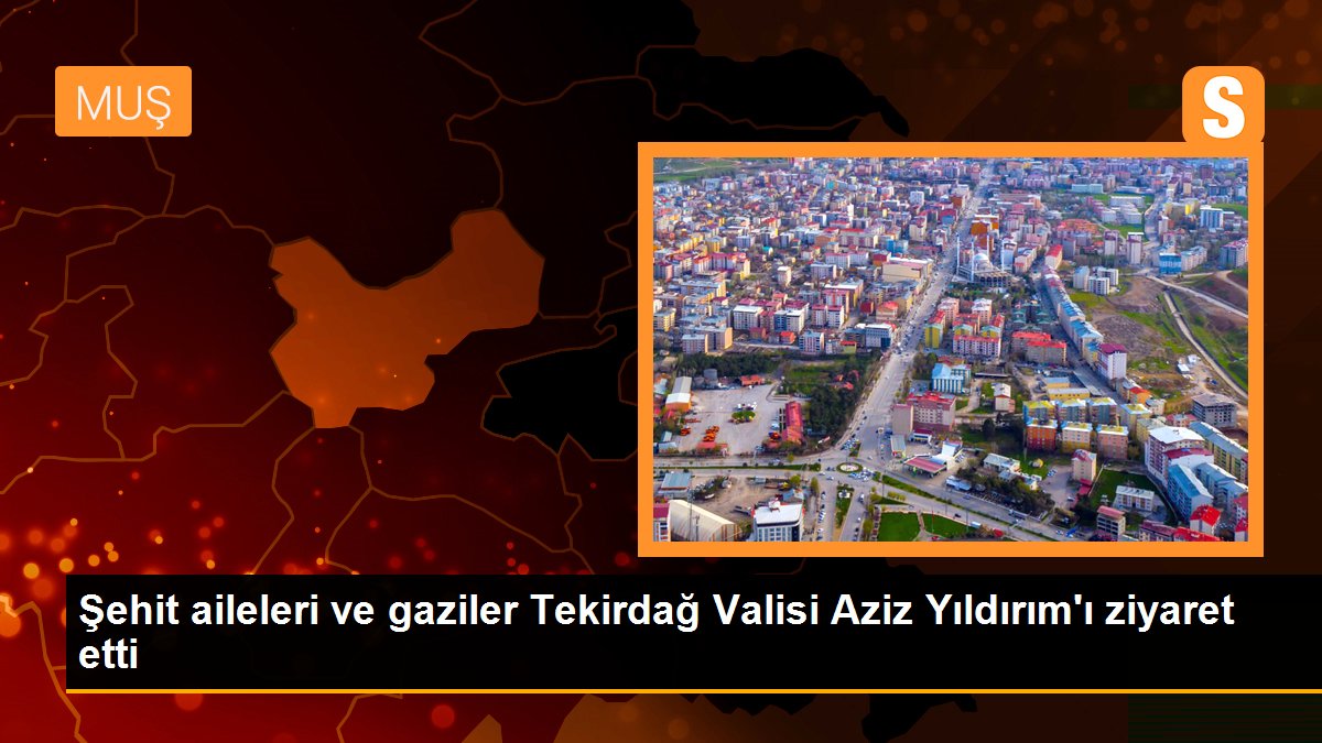 Şehit aileleri ve gaziler Tekirdağ Valisi Aziz Yıldırım\'ı ziyaret etti