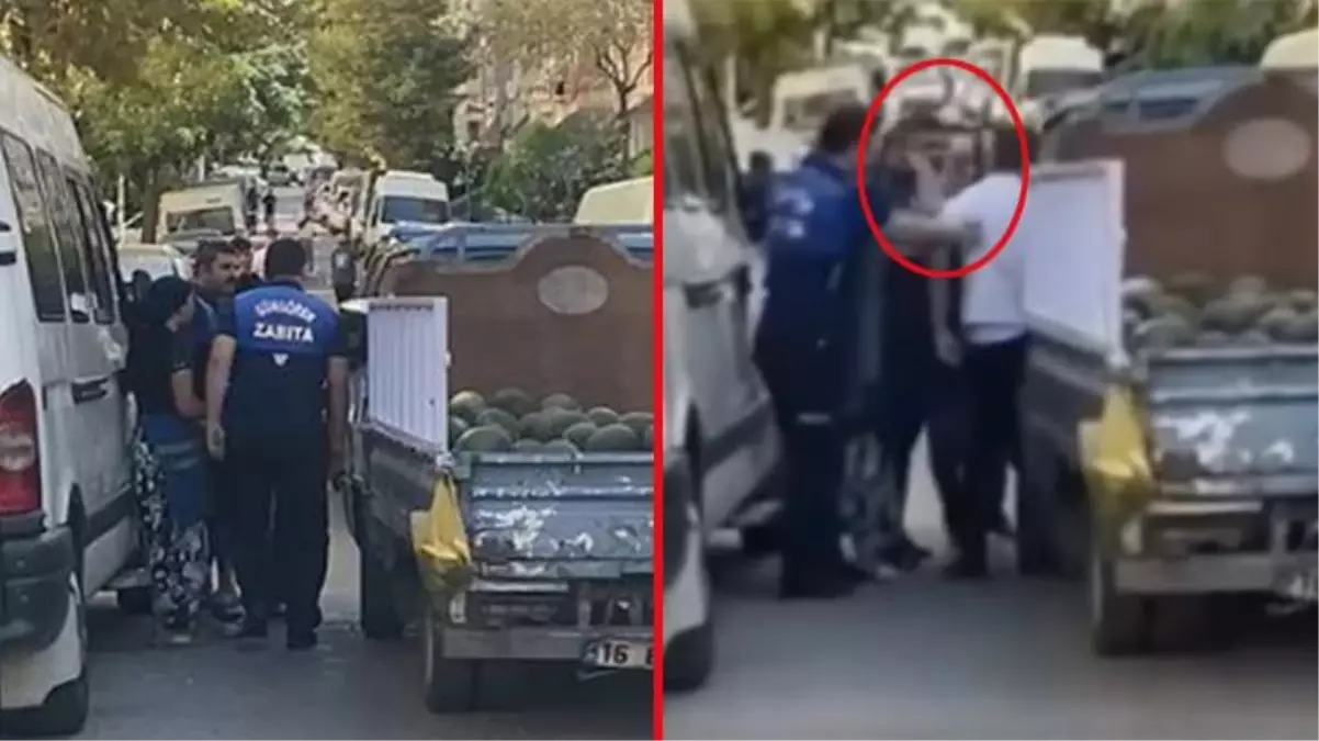 İstanbul Güngören'de zabıta ekibi, seyyar satıcıya ailesinin gözü önünde tokat attı! O anlar kameralara yansıdı