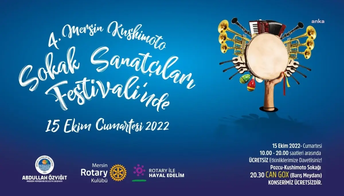 Mersin yerel haberi | 4. Mersin Kushimoto Sokak Sanatçıları Festivali 15 Ekim\'de