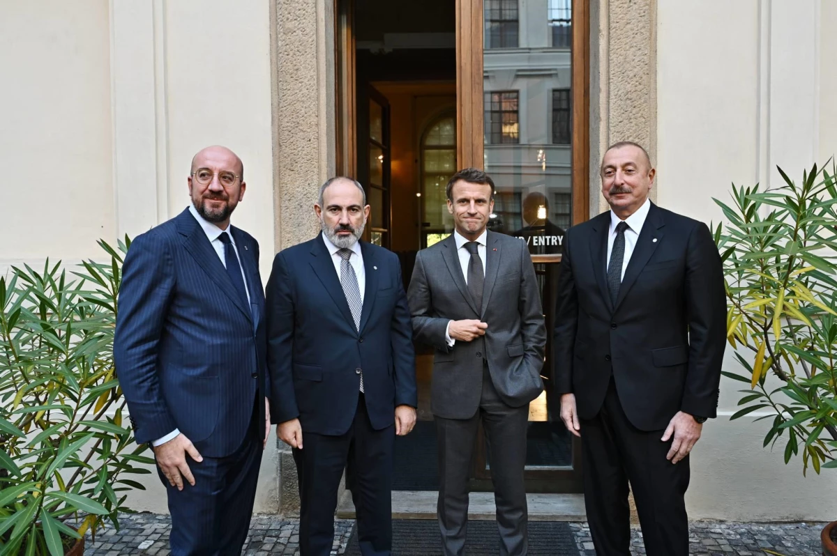 Aliyev, Paşinyan, Macron ve AB Konseyi Başkanı Michel\'den Prag\'da dörtlü zirve