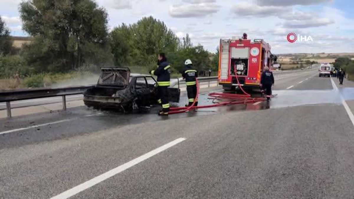Son Dakika | Babanın yanarak öldüğü araçtan oğlu son anda çıkarılmış