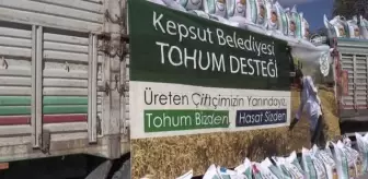 Balıkesir haberi | BALIKESİR - Kepsut Belediyesinden çiftçilere arpa ve yulaf tohumu desteği