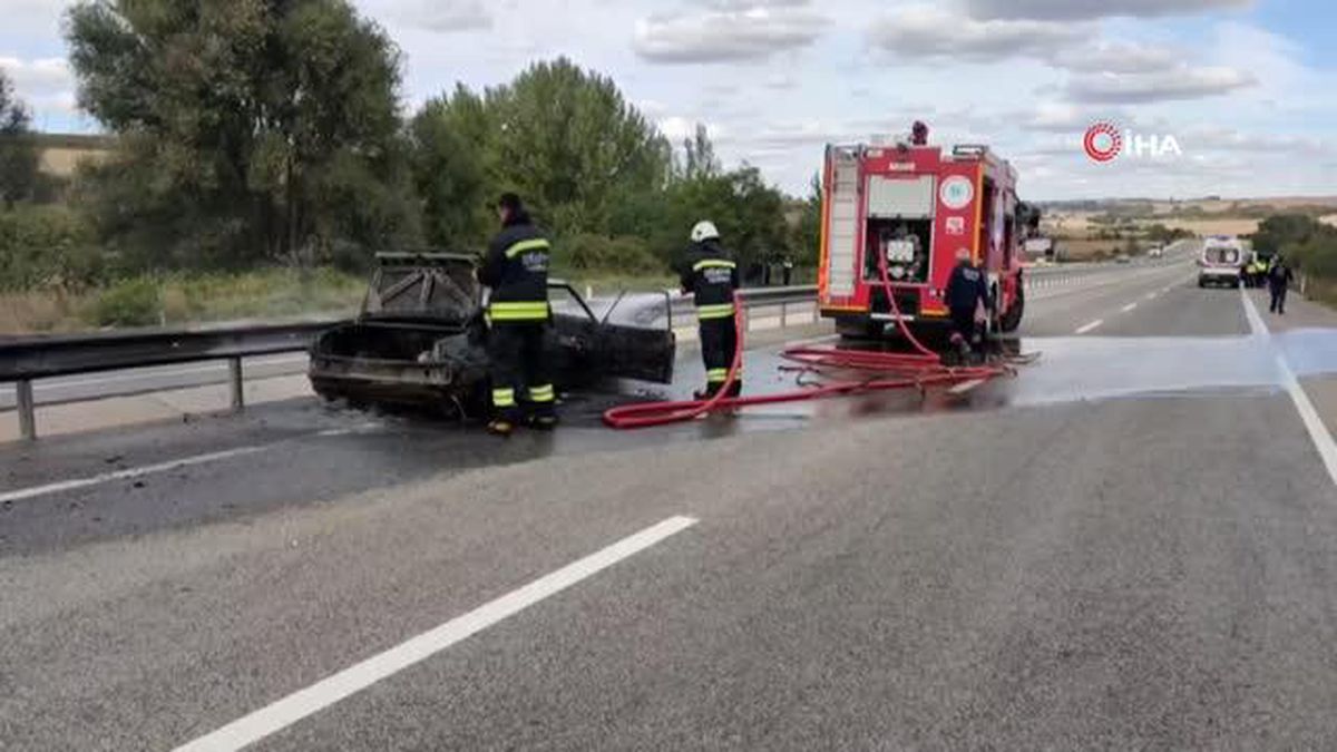 Son dakika haberi! Kazadan sonra alev alan araçta feci şekilde can verdi