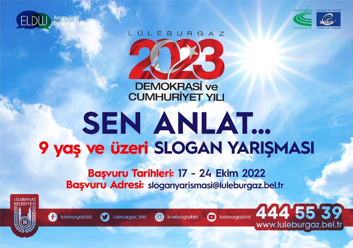 Lüleburgaz\'da Demokrasi ve Cumhuriyet Yılı Slogan Yarışması Başlıyor