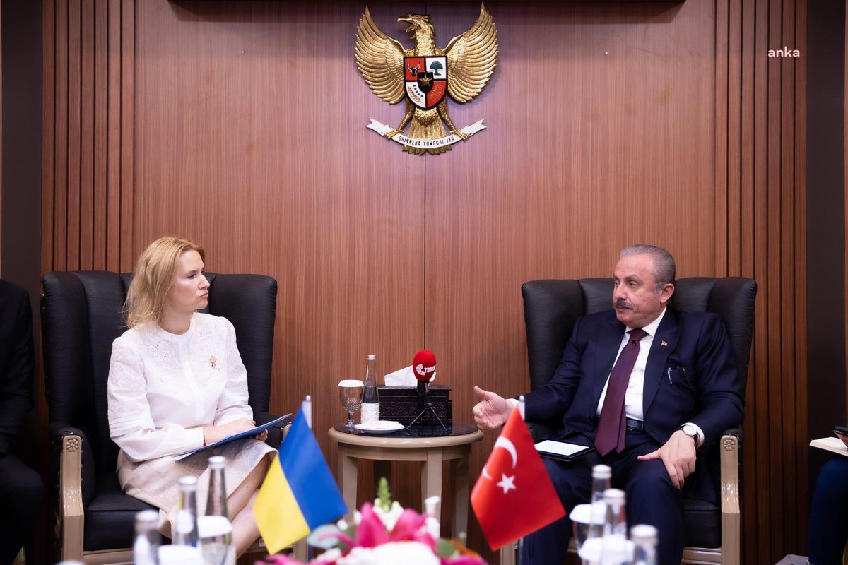 Mustafa Şentop, Ukrayna Parlamento Başkan Yardımcısı Olena Kondratiuk ile Görüştü