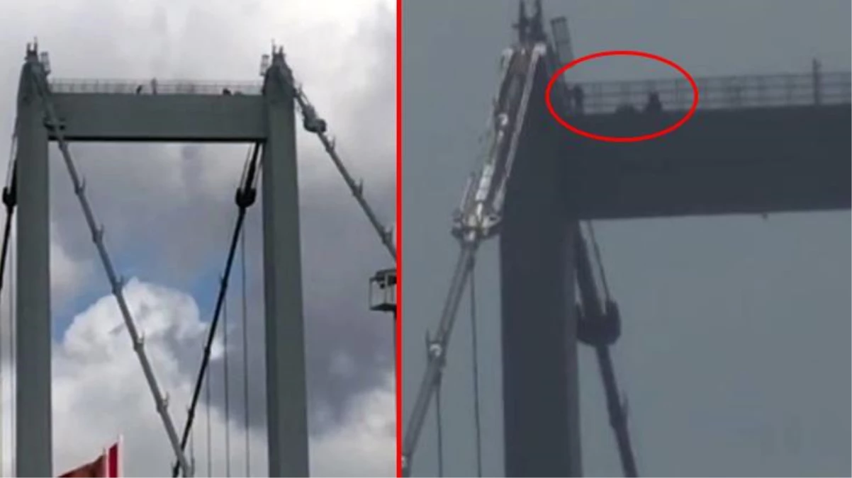 15 Temmuz Şehitler Köprüsü\'ne çıkan şahıs intihar girişiminde bulundu