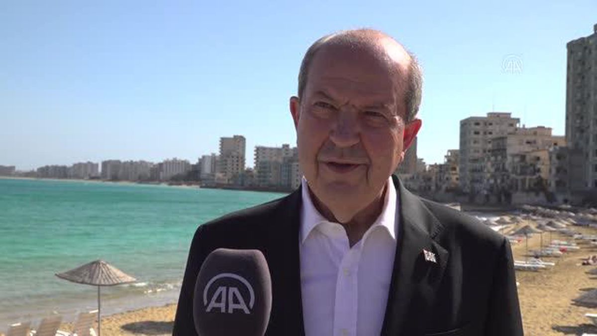 GAZİMAĞUSA - KKTC Cumhurbaşkanı Tatar, Maraş açılımının yıl dönümünde AA'ya konuştu