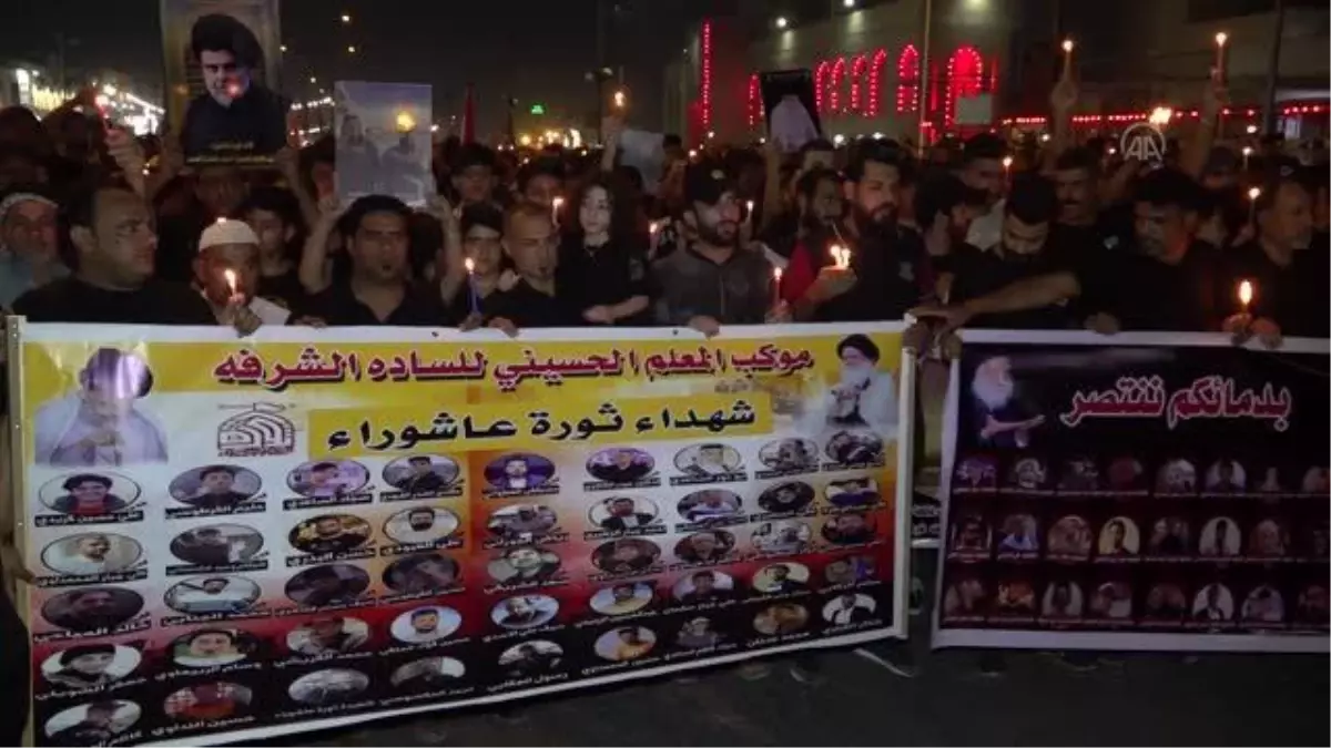 Irak'taki gösterilerde hayatını kaybedenler için anma töreni düzenlendi
