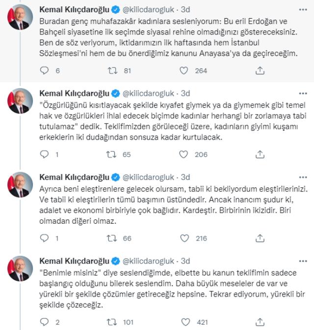 Kılıçdaroğlu'ndan Erdoğan'ın LGBT çıkışına ilk tepki: Başörtülü kadınları rehin tutmak için konuyu alakasız yerlere taşıdın Kılıçdaroğlu'ndan Erdoğan'ın LGBT çıkışına ilk tepki: Başörtülü kadınları rehin tutmak için konuyu alakasız yerlere taşıdın