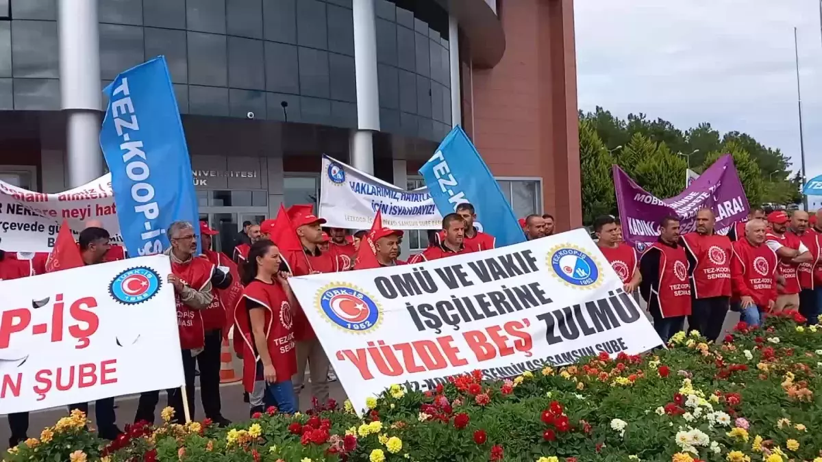 Son dakika haberleri... Tez-Koop-İş Samsun Şubesi Omkan Vakfında Grev Kararı Aldı