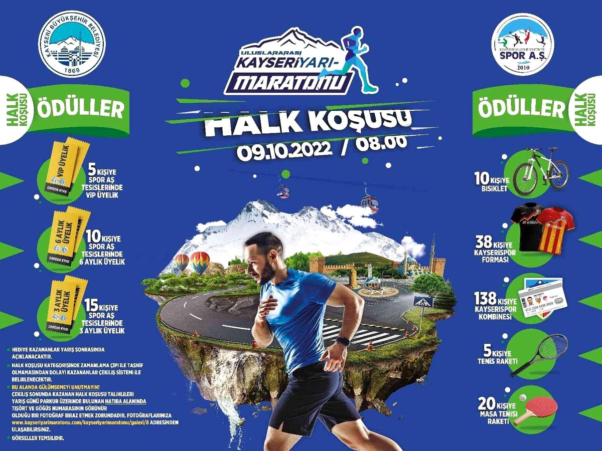 Tokat haberi! Uluslararası Kayseri Yarı Maratonu, Pazar günü start alıyor