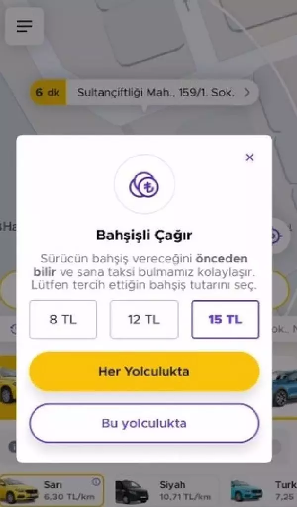 Bazı taksilerde uygulamaya geçirilen 'Bahşişli Çağır' seçeneği tartışmalara neden oldu