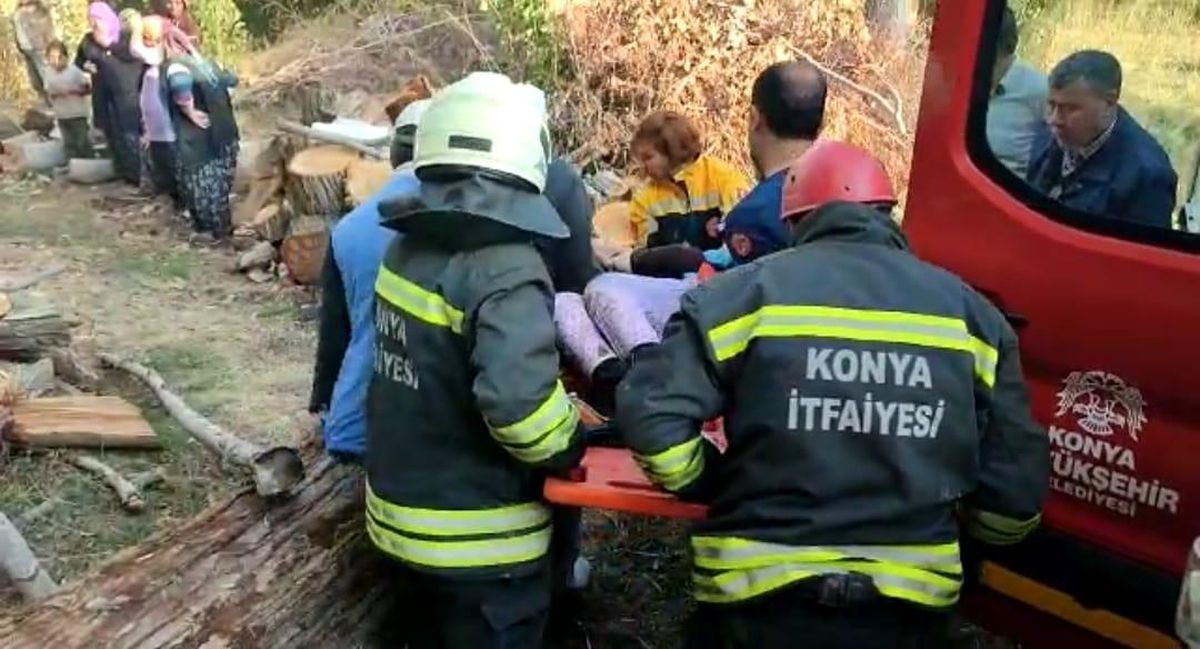 Son dakika haberi: Konya\'da su çukuruna düşen kadını itfaiye kurtardı
