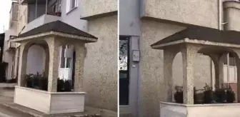 Bursa'da bulunan apartmanın önündeki mezar, hikayesiyle gözyaşlarına boğuyor
