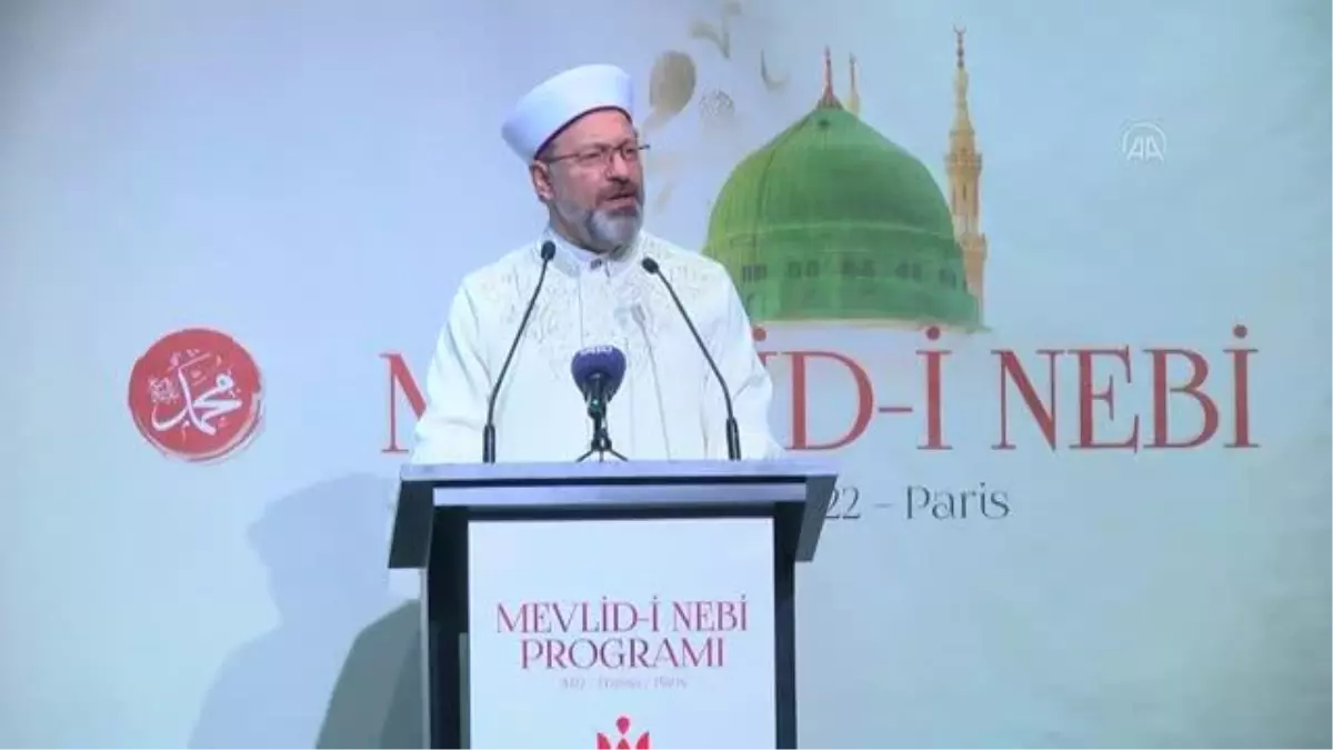 Diyanet İşleri Başkanı Erbaş, Paris\'teki Mevlid-i Nebi programına katıldı