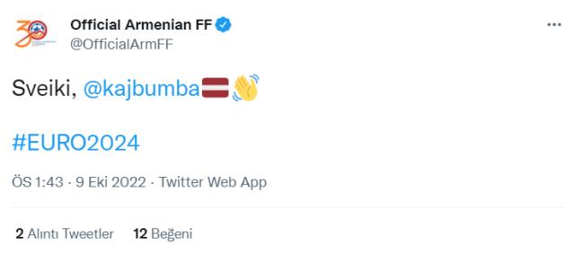 Ermenistan, EURO 2024 elemlerinde aynı gruba düştüğü Türkiye'yi yok saydı Ermenistan, EURO 2024 elemlerinde aynı gruba düştüğü Türkiye'yi yok saydı