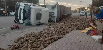 Konya gündem haberi... Konya'da devrilen tırın sürücüsü öldü