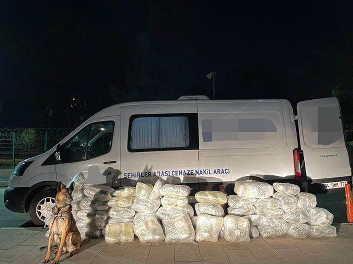 Son dakika haber! Adana\'da cenaze nakil aracında 144 kilo 550 gram esrar ele geçirildi