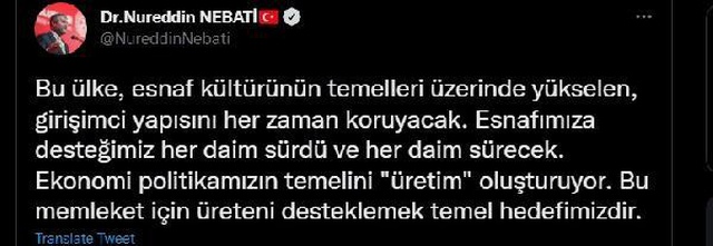 Bakan Nebati: Esnafımıza 100 milyar lira tutarında kredi kullandıracağız Bakan Nebati: Esnafımıza 100 milyar lira tutarında kredi kullandıracağız