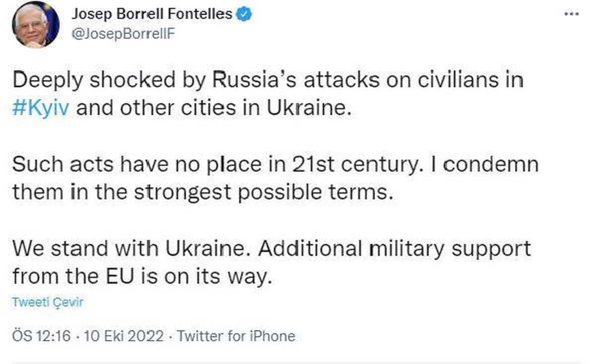 Borrell: AB\'den ek askeri destek yolda