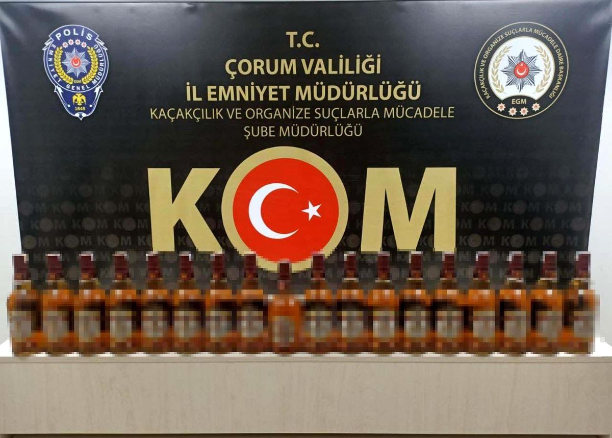 Son dakika 3. sayfa: Çorum polisinden kaçak içki operasyonu