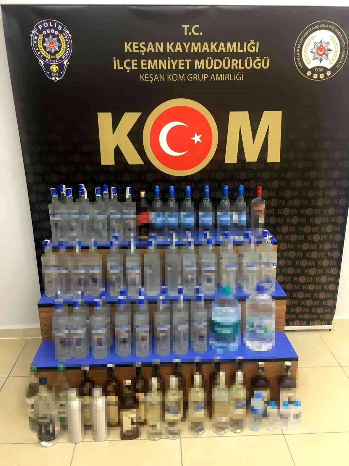 Edirne haberi | Keşan\'da 81 şişe gümrük kaçağı alkol ele geçirildi
