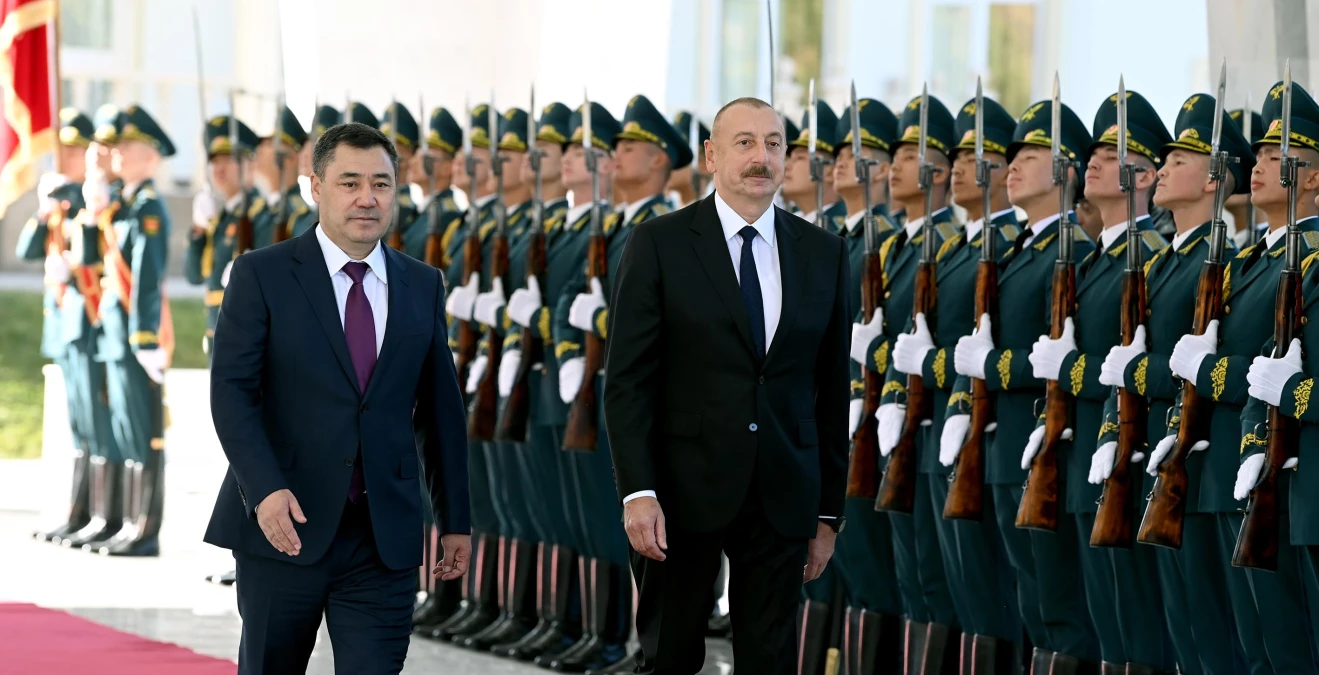 Azerbaycan Cumhurbaşkanı Aliyev, Kırgızistan\'a ilk kez resmi ziyarette bulundu