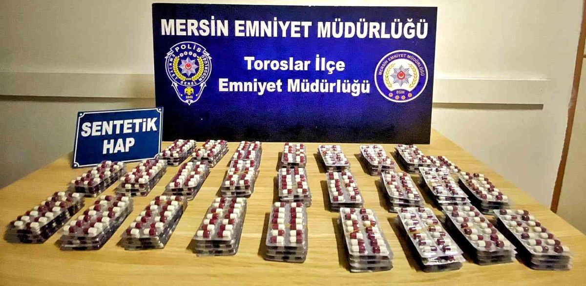 Mersin haber... Mersin\'de bin 412 sentetik ecza maddesi ele geçirildi