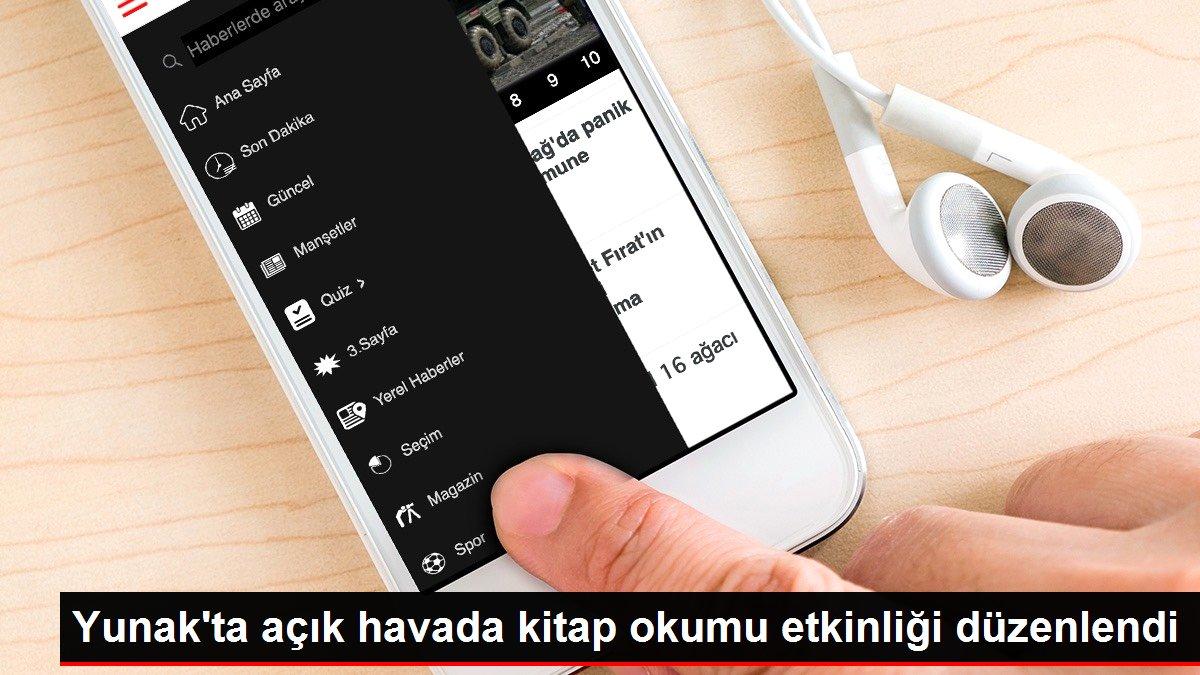 Konya haberleri: Yunak'ta açık havada kitap okumu etkinliği düzenlendi