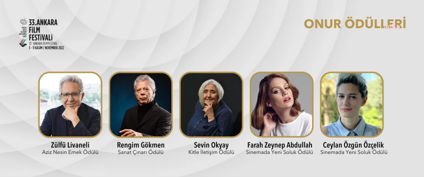Ankara gündem: 33. Ankara Film Festivali Onur Ödüllerinin Sahipleri Açıklandı